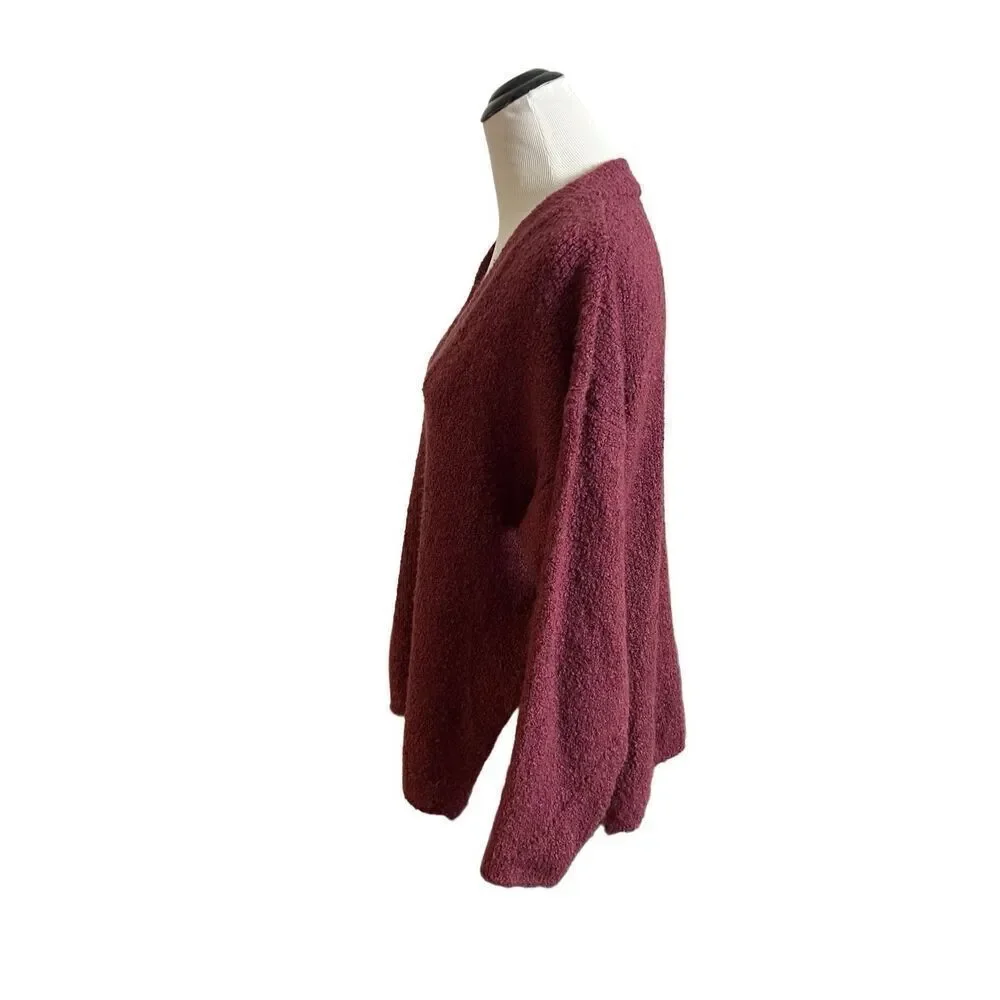 Urban Outfitters Women Sweater Oversized Pullover Knit burgundy size M